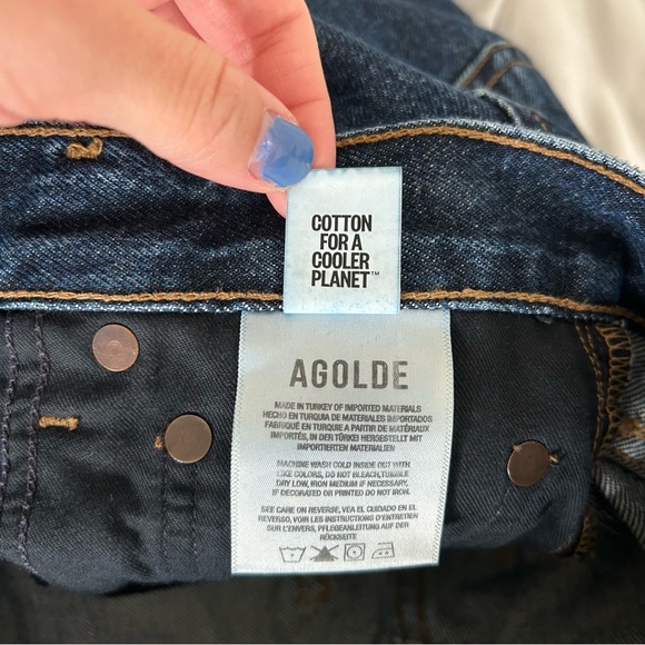 Agolde 90's Pinch Waist High Rise Straight Jeans in Pendulum 25 - Picture 12 of 14